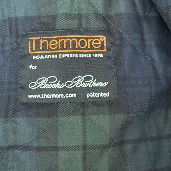 Men's Brooks Brothers Gray Wool Blend Button and Zip Front Overcoat Size XXL - Picture 10 of 11